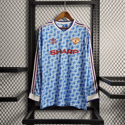 1990/1992 Retro Long Sleeve Manchester United Away Football Shirt 1:1 Thai Quality FTBL4ALL