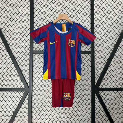 2005/2006 Retro Kids Size Barcelona Home Football Shirt 1:1 Thai Quality FTBL4ALL