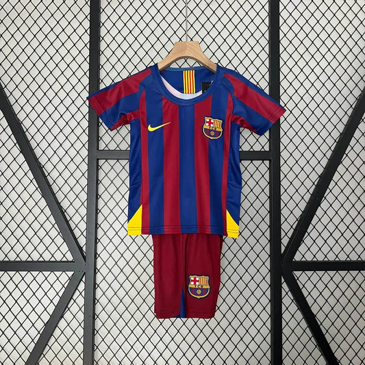2005/2006 Retro Kids Size Barcelona Home Football Shirt 1:1 Thai Quality FTBL4ALL