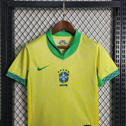 2024 Brazil Home Football Shirt Kids Size 1:1 FTBL4ALL