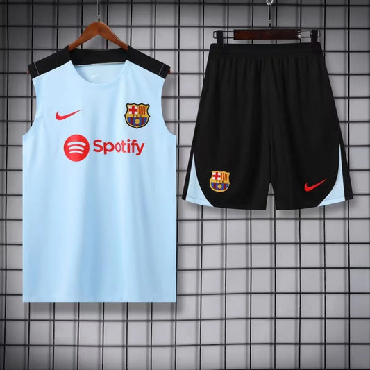 2024/2025 Barcelona Pre-match Training White Jersey+Shorts 1:1 Thai Quality FTBL4ALL