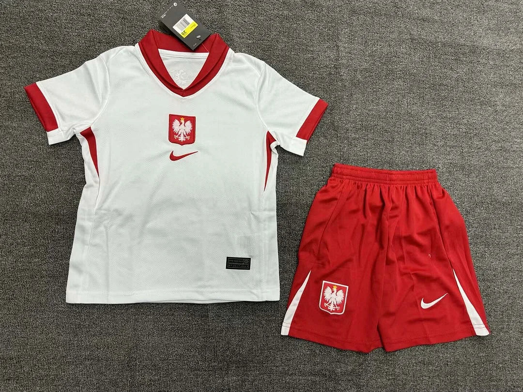 2024 Poland Home Football Shirt 1:1 Thai Quality Kids Size FTBL4ALL