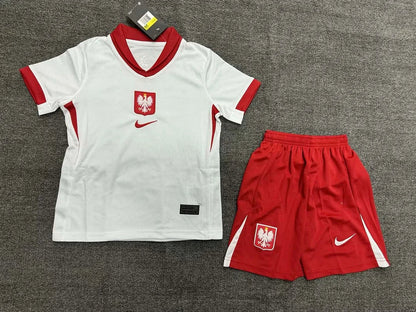 2024 Poland Home Football Shirt 1:1 Thai Quality Kids Size FTBL4ALL