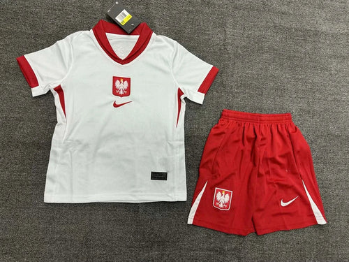 2024 Poland Home Football Shirt 1:1 Thai Quality Kids Size FTBL4ALL