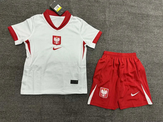 2024 Poland Home Football Shirt 1:1 Thai Quality Kids Size FTBL4ALL