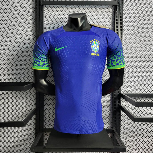 2022 World Cup Brazil Away Soccer Jersey - Player Version FTBL4ALL