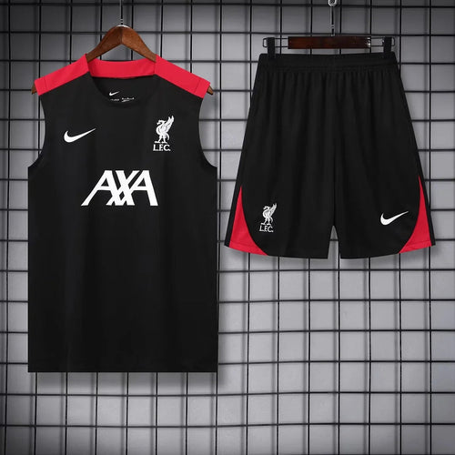 2024/2025 Liverpool Pre-match Training Black Jersey+Shorts 1:1 Thai Quality FTBL4ALL