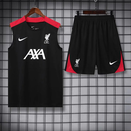 2024/2025 Liverpool Pre-match Training Black Jersey+Shorts 1:1 Thai Quality FTBL4ALL