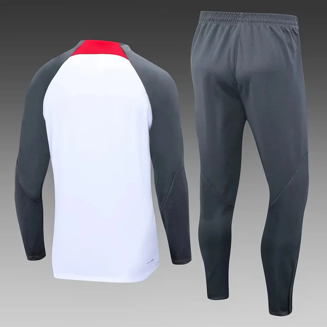 2023/2024 Liverpool Half-Pull Tracksuit Grey 1:1 Thai Quality FTBL4ALL