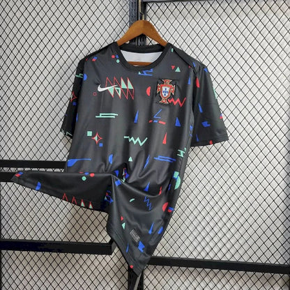 2024 Portugal Training Wear Black Football Shirt 1:1 Thai Quality FTBL4ALL